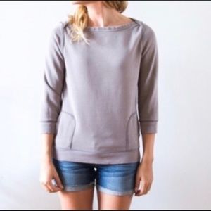 J crew Vintage French Terry sweater with pockets S
